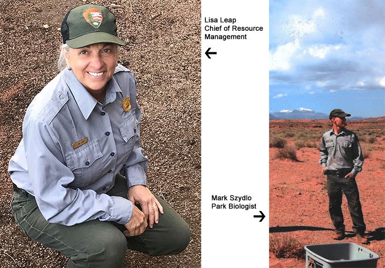 Lisa Leap, Chief of Resource Management | Mark Szydio, Park Biologist | NPS Photos